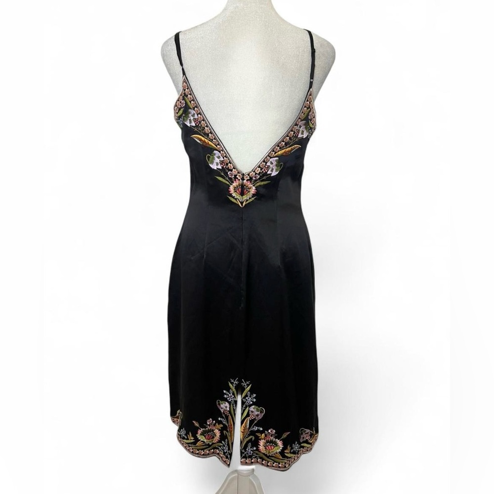 Sue Wong Black Dress with Colorful Floral Embroidery - Picture 3 of 6